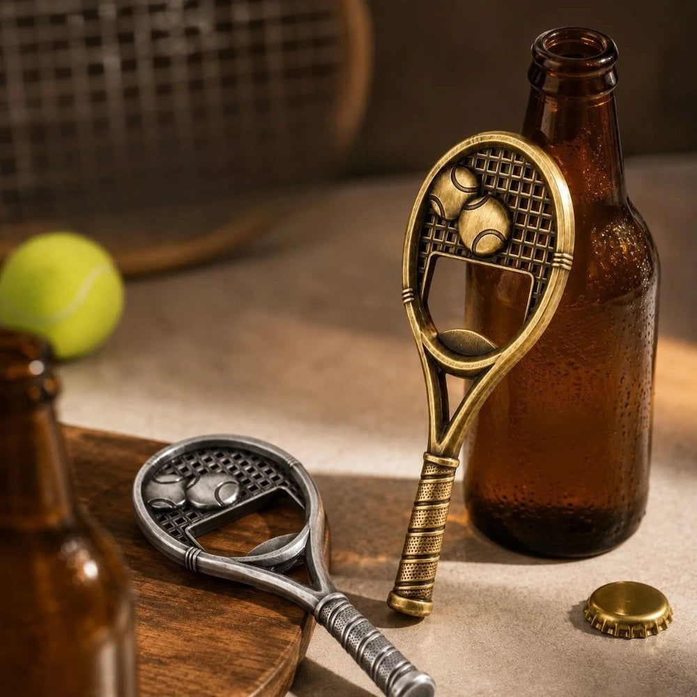Tennis Racket Bottle Opener – Sporty Zinc Alloy Beer Opener