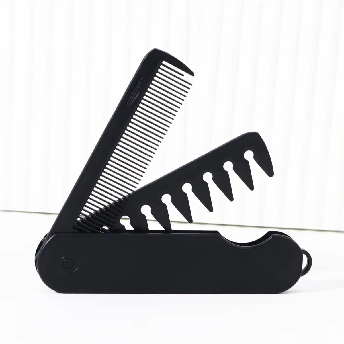 2-in-1 Folding Hair & Beard Comb – Dual Tooth Travel Styling Folding Grooming Comb Nixie