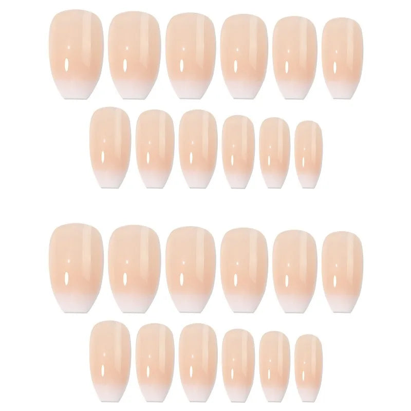 French Ombré Press-On Nails with Rhinestones, L Size 24Pcs – Nixie Press-On Nails Nixie