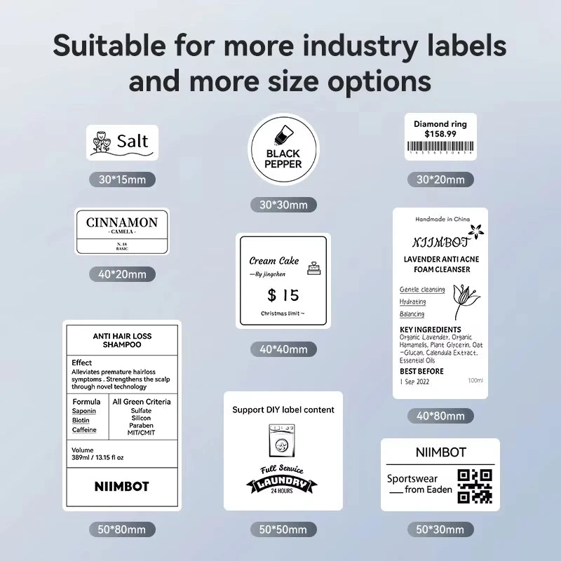 Niimbot B-Series Thermal Label Roll – B1 B21 B3S Self-Adhesive Thermal Label Roll Nixie