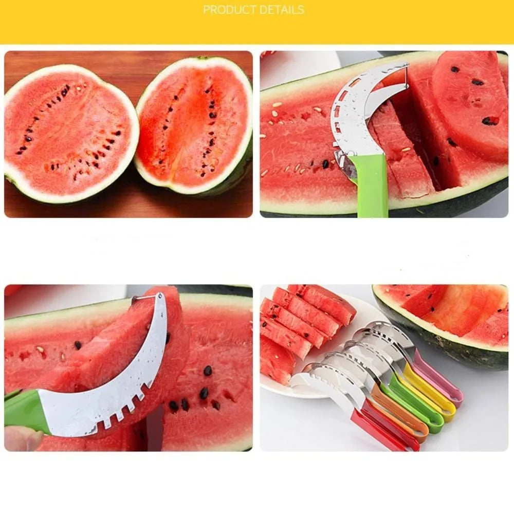 Stainless Steel Watermelon Slicer – Non-Slip Melon Cutter Fruit Slicer Tool Nixie