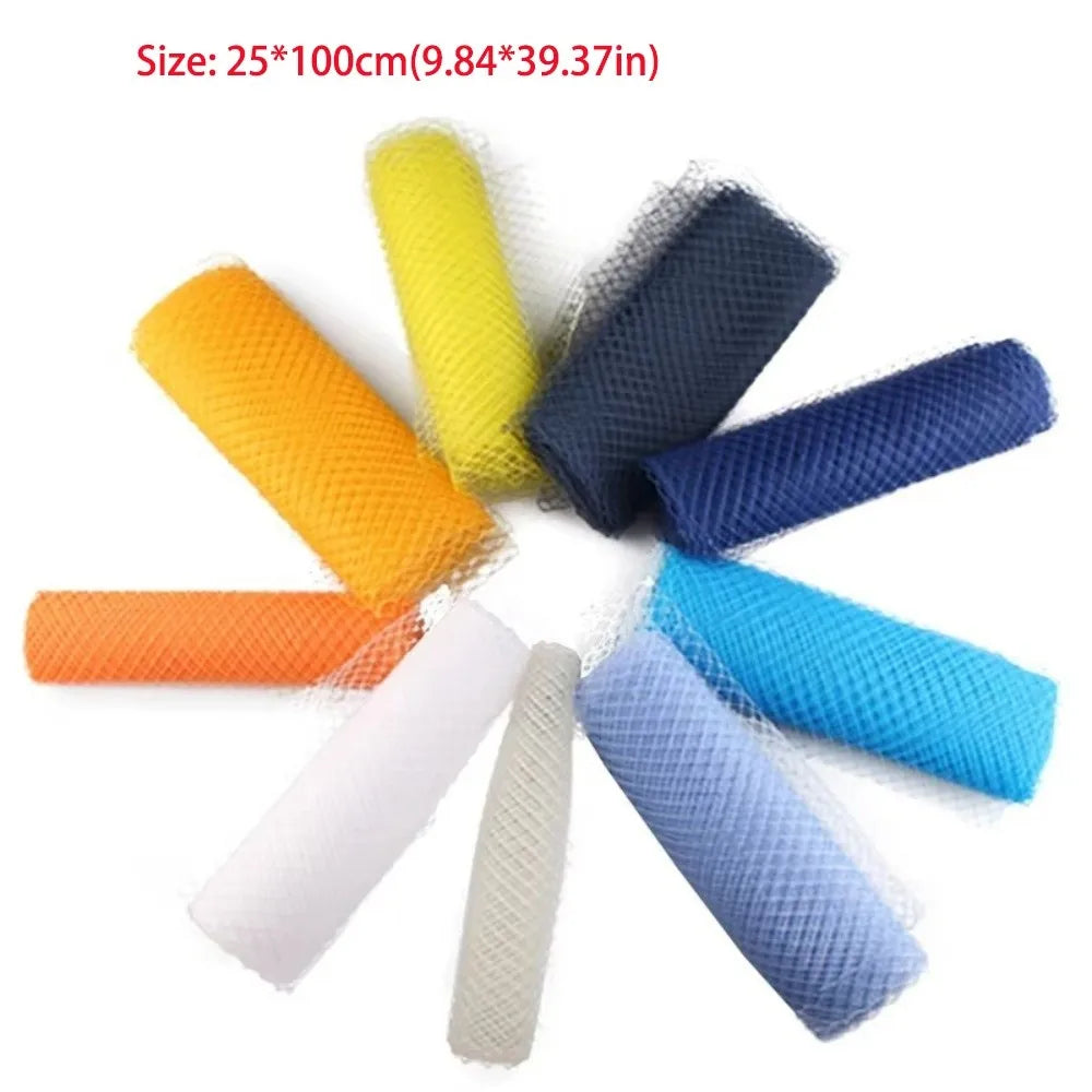 Mesh Ribbon Veil 25cm – DIY Fascinator Hat Tulle Netting Veil Netting Fabric Nixie
