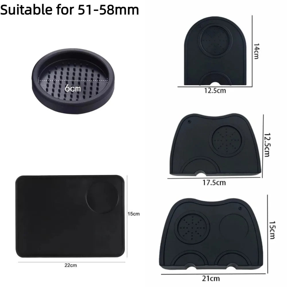 Silicone Espresso Tamper Mat Station – Non-Slip 51–58mm Holder Espresso Tamper Mat Nixie
