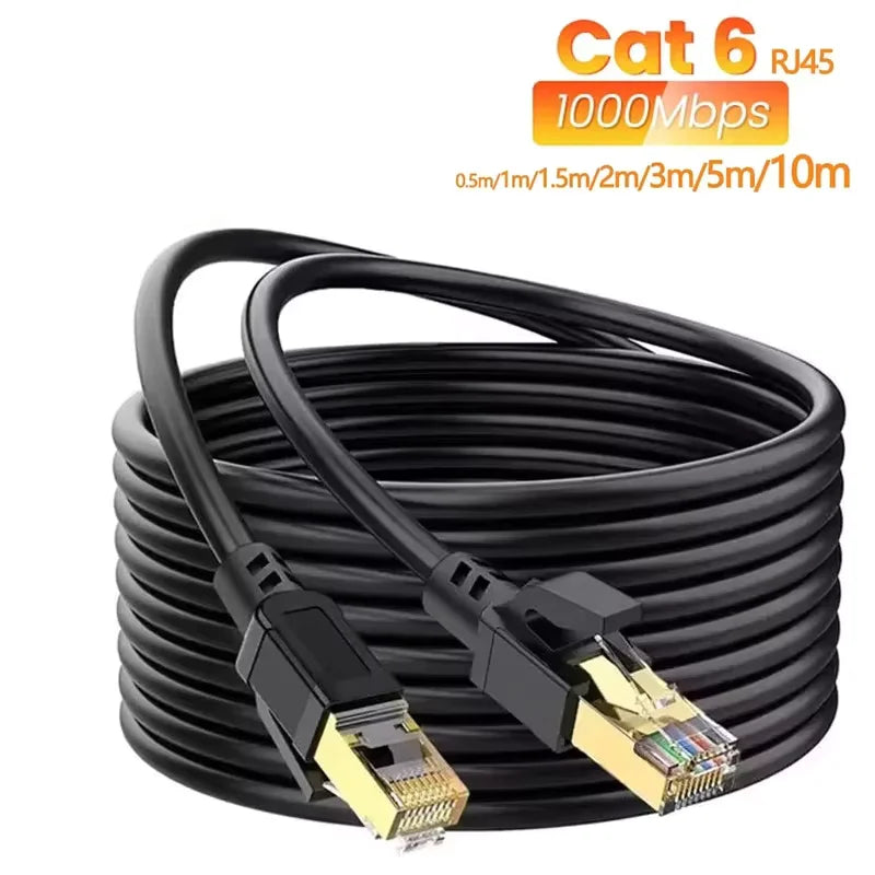 Cat6 Shielded RJ45 Ethernet Patch Cable | 0.5M to 10M LAN Cord Ethernet Patch Cable Nixie