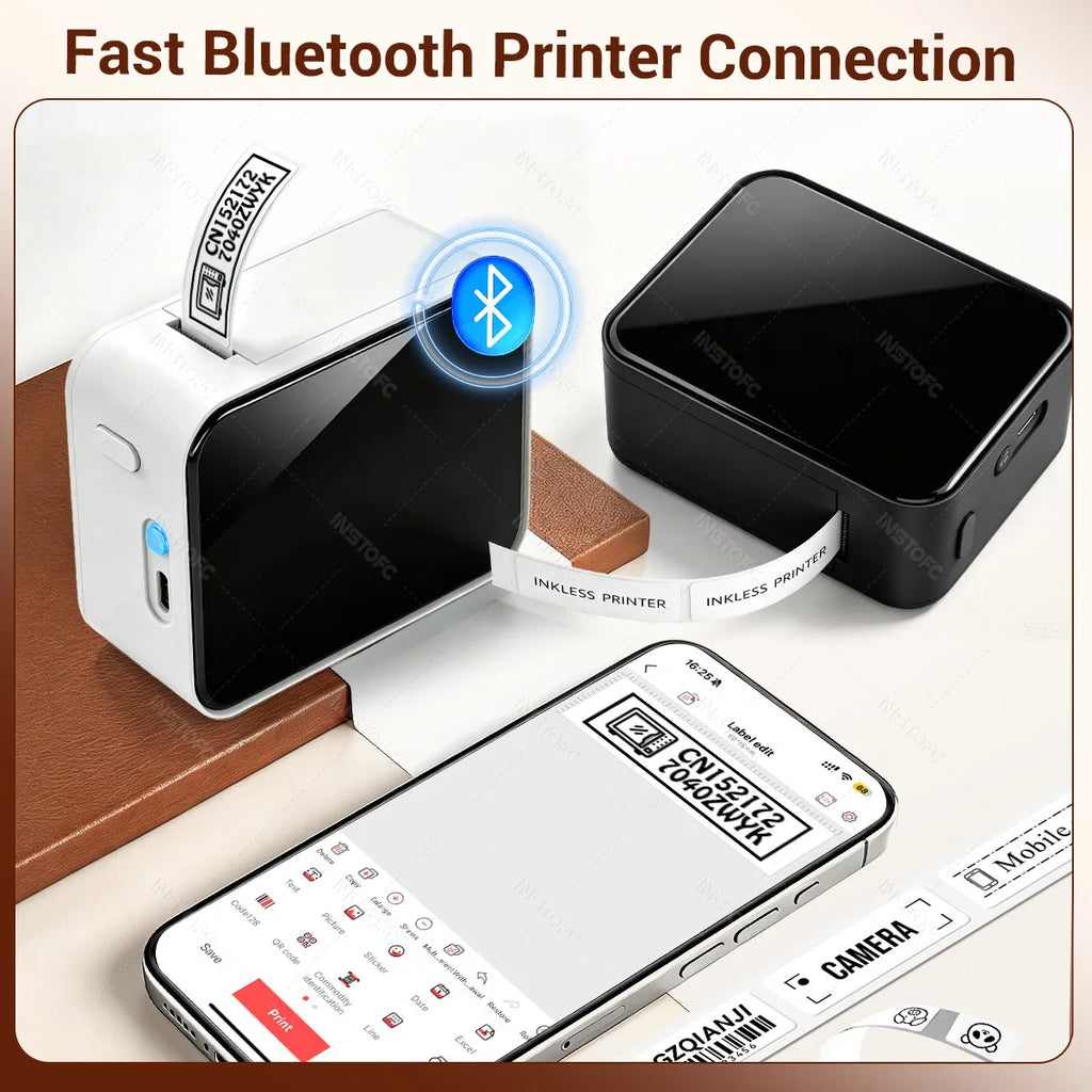 Marklife P15 Mini Bluetooth Inkless Label Printer | Portable