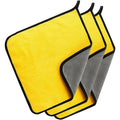Nixie Microfiber Car Detailing Towels 12x12 – 3/5/10 Pack Auto Detailing Towel Nixie Yellow 3pcs Coral Fleece