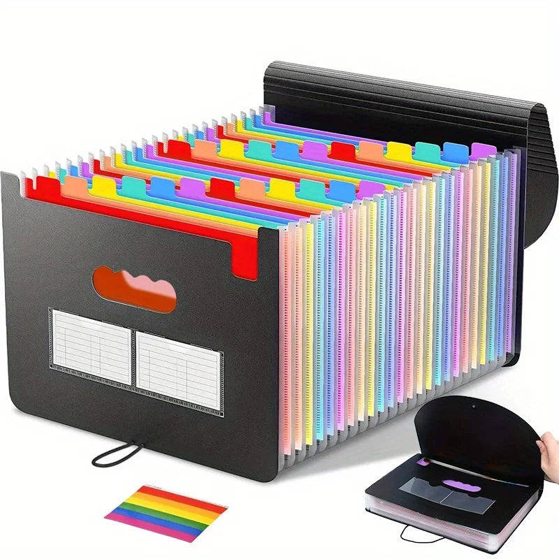 A4 Hanging Flip Organ File Bag – 13 or 25 Pocket Organizer Accordion File Organizer Nixie