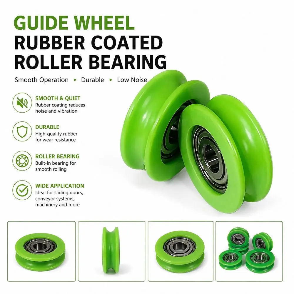 10Pcs 5mm U-Groove Guide Pulley Nylon POM Stainless Steel Wheels Guide Pulley Wheels Nixie