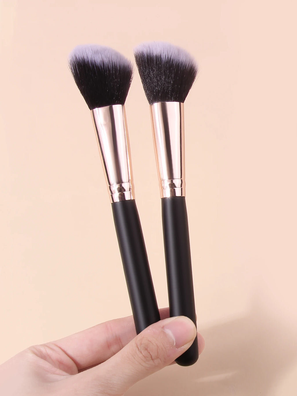2pcs Sickle Contour Brush Set – Soft Blush & Face Shadow Brushes Contour Makeup Brush Nixie
