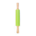 Silicone Rolling Pin Wooden Handle – Non-Stick Baking Tool Silicone Rolling Pin Nixie green