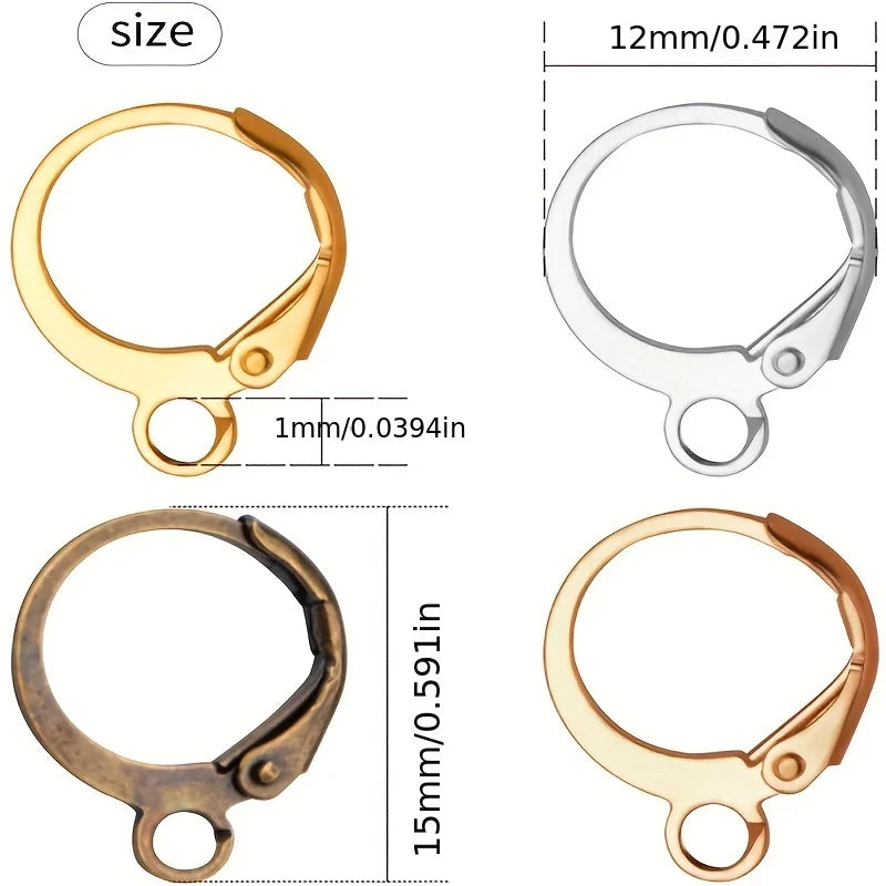 30pcs French Earring Hooks Copper DIY Jewelry Making Findings Earring Hooks Findings Nixie