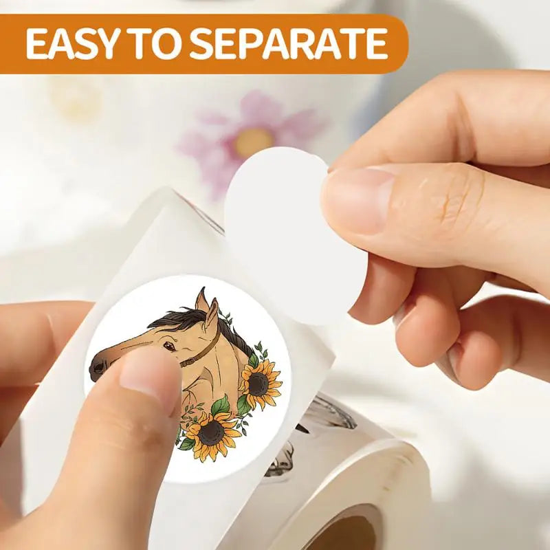 500pcs Kawaii Animal Flower Cartoon Sticker Roll – DIY Decals Decorative Sticker Roll Nixie