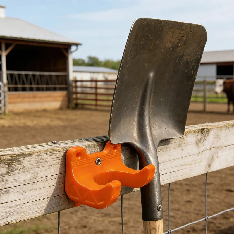Space-Saving Garden Tool Hanger Plastic Wall Hook Rack