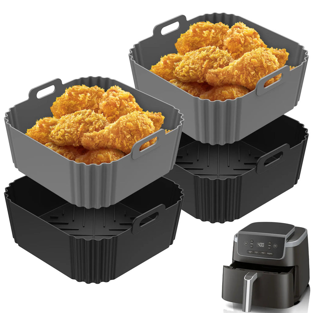 Silicone Air Fryer Liner – Reusable Square Baking Pan Tray Air Fryer Liner Nixie
