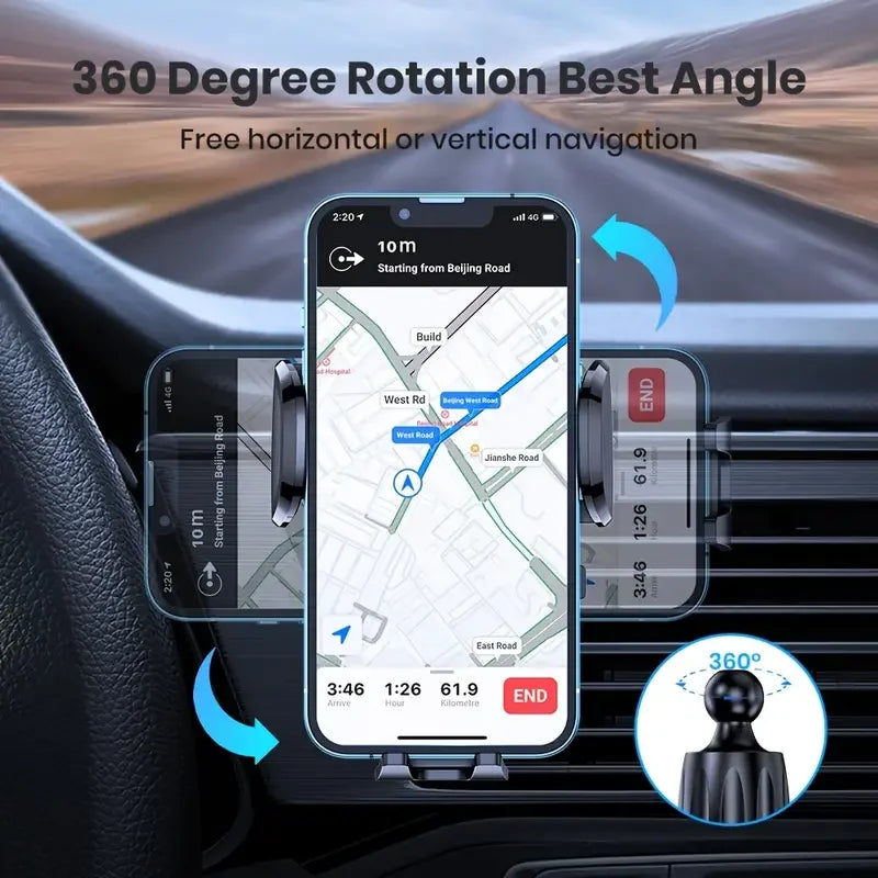 Universal Foldable Car Air Vent Phone Holder & GPS Stand