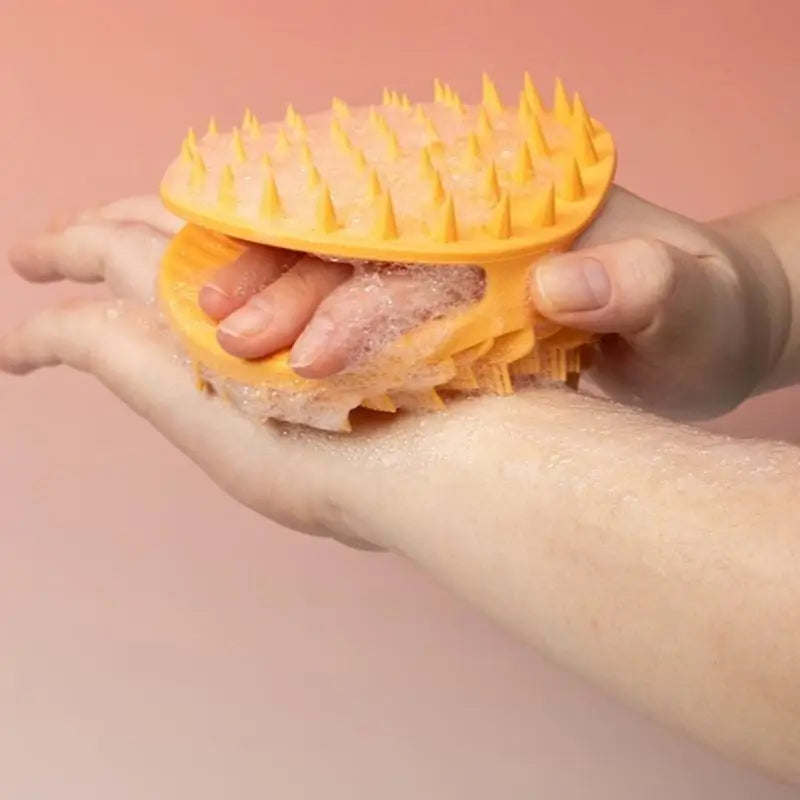Dual-Sided Silicone Body Scrubber & Scalp Massage Bath Brush Bath Scrub Brush Nixie