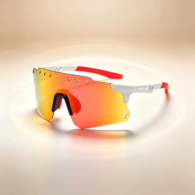 BUCKLOS UV400 Cycling Sunglasses – MTB Sports Eyewear Unisex Sports Sunglasses Nixie Red