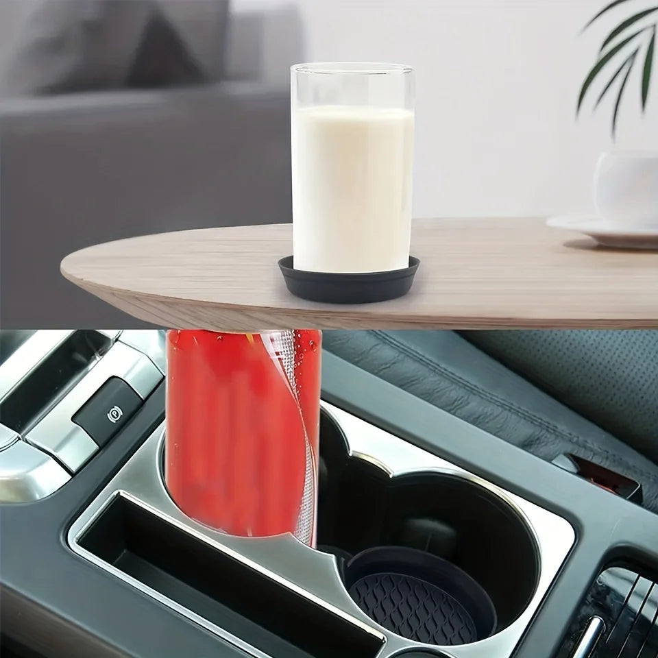 2PCS Silicone Car Coasters – Anti-Slip Cup Holder Pad Car Interior Accessory Nixie