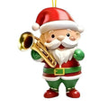 Santa Claus Musical Acrylic Christmas Tree Ornament