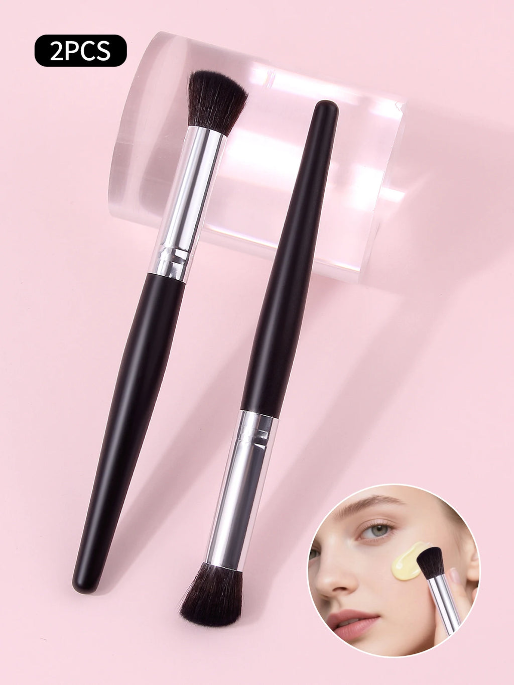 2pcs Flat Head Precision Concealer Brush Set | Nixie Concealer Brush Set Nixie