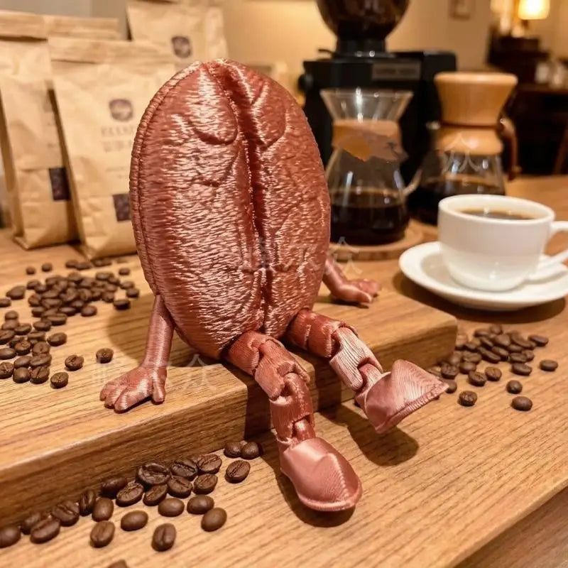 3D Printed Coffee Bean Fidget Toy & Desk Decor Ornament