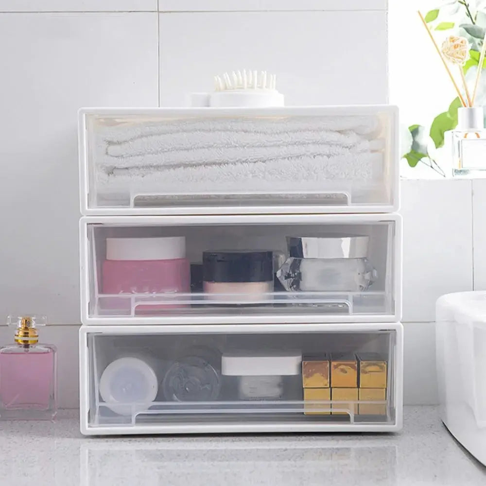 Stackable Plastic Drawer Storage Box – Visible Desktop Organizer