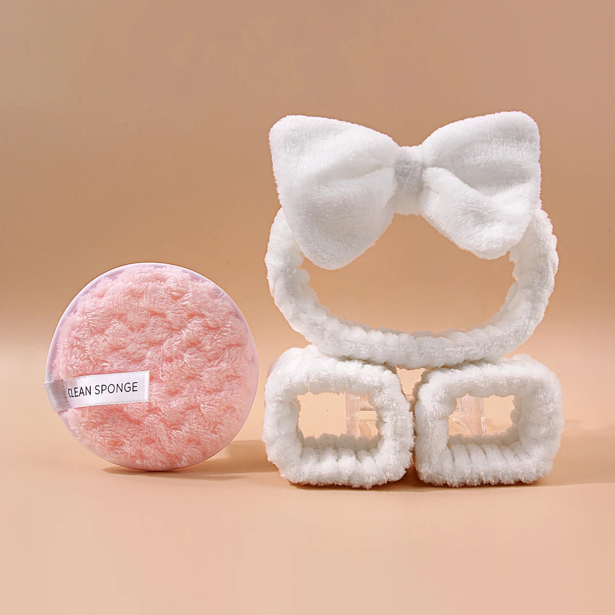 Spa Skincare Set – Bow Headband, Wristbands & Reusable Pads Skincare Gift Set Nixie