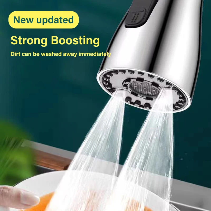 3-in-1 Kitchen Faucet Extender | 360° Rotate Pull-Out Tap Aerator Faucet Extender Aerator Nixie