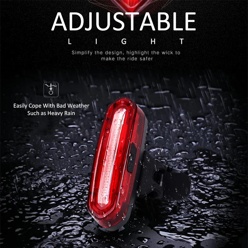 COB LED Bike Rear Tail Light – 6 Modes USB Rechargeable MTB Bicycle Tail Light Nixie