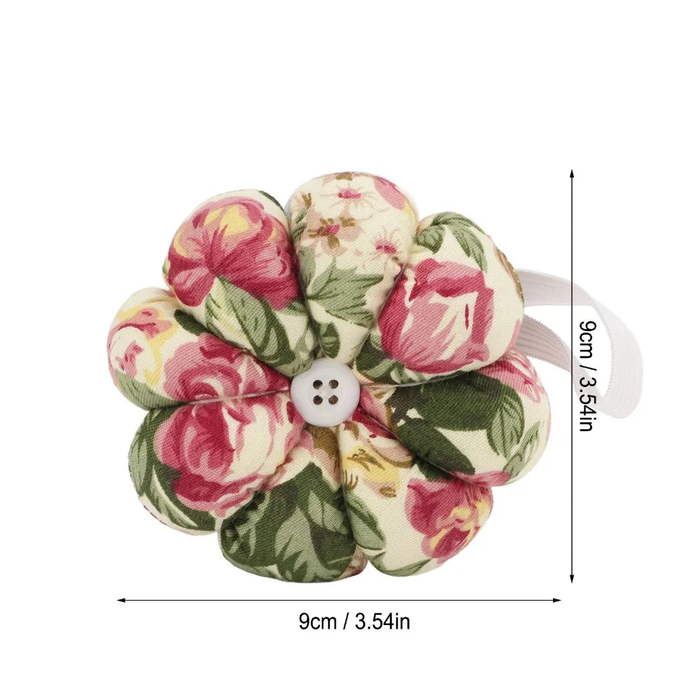 Wrist Pin Cushion Pumpkin Design – Elastic Wearable Strap