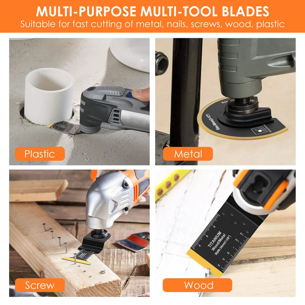 Titanium Oscillating Saw Blade Kit 3/4 Pcs – Universal Multitool