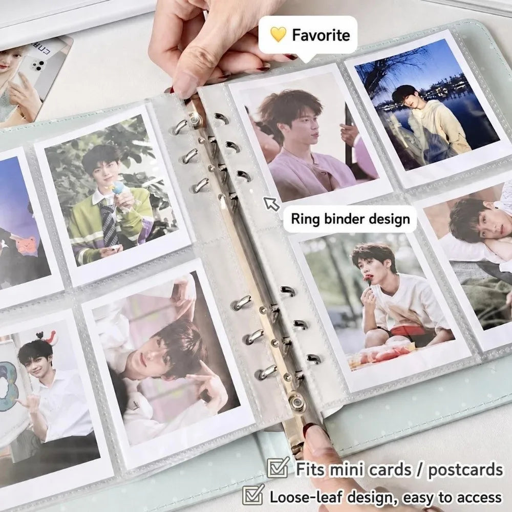 A5 Polka Dot PU Leather Loose Leaf Binder Notebook & Photocard Binder Notebook Nixie