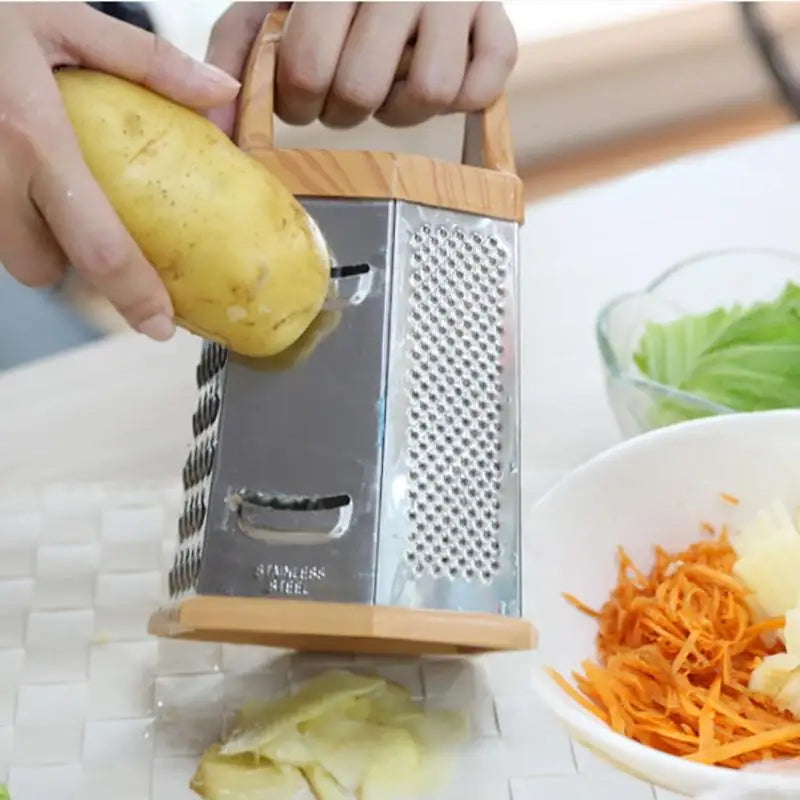 6-Sided Stainless Steel Box Grater for Vegetables & Cheese Box Grater Nixie