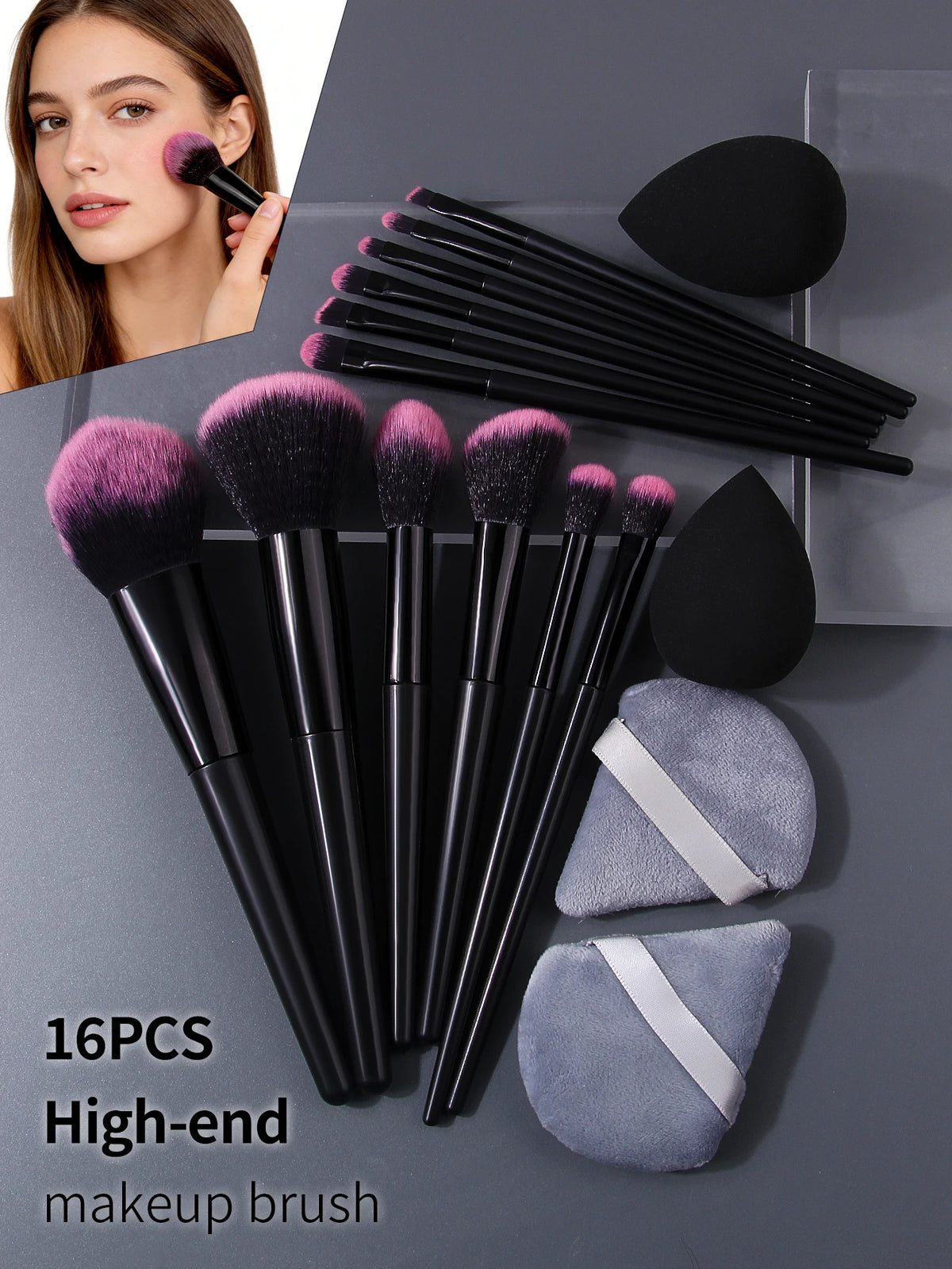 16-Piece Professional Makeup Brush Set – Soft Fluffy Brushes Makeup Brush Set Nixie