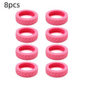 8PCS Rubber Luggage Wheel Covers – Silent Suitcase Caster Protectors Luggage Wheel Covers Nixie Pink