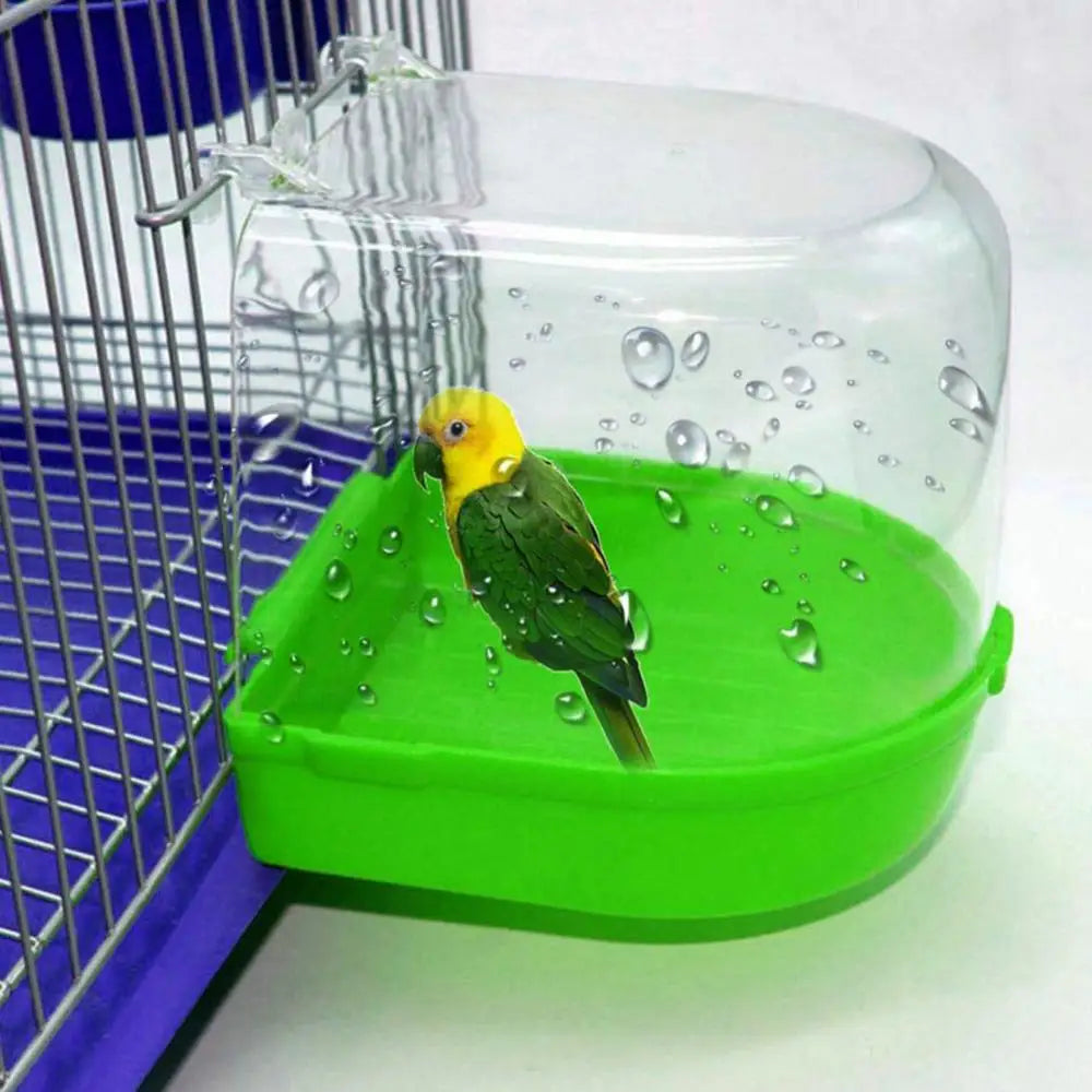 Transparent Hanging Bird Bath Tub for Parrots & Small Birds Bird Bath Tub Nixie