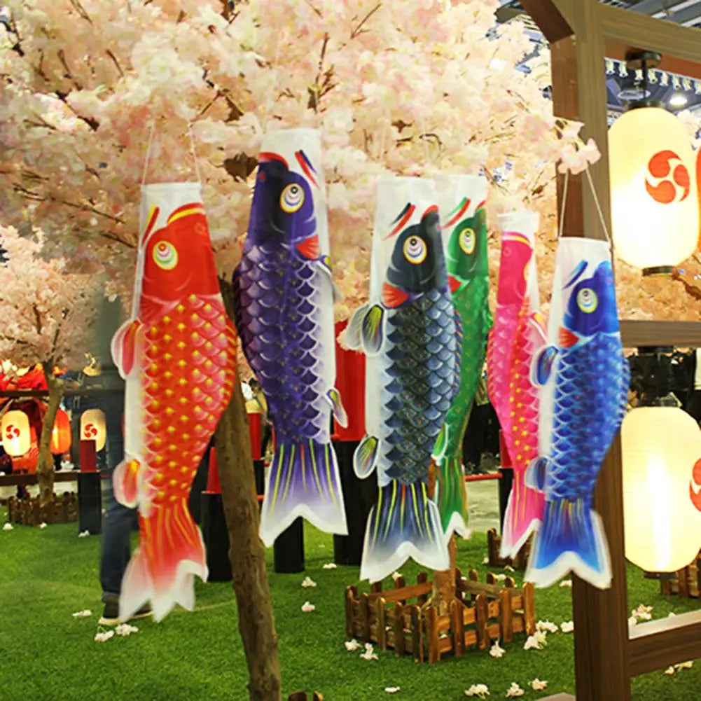 Japanese Koinobori Carp Streamer Flag – Satin Windsock Decor Decorative Flag Nixie