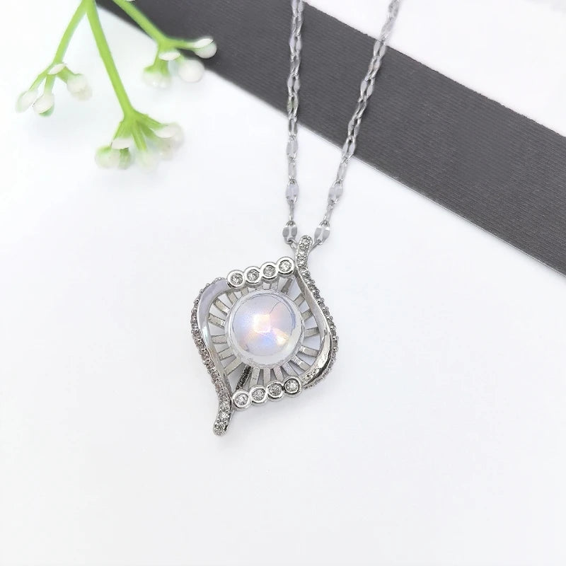 Imitation Pearl Pendant Necklace – Stainless Steel Choker Pendant Necklace Nixie XL1200-289
