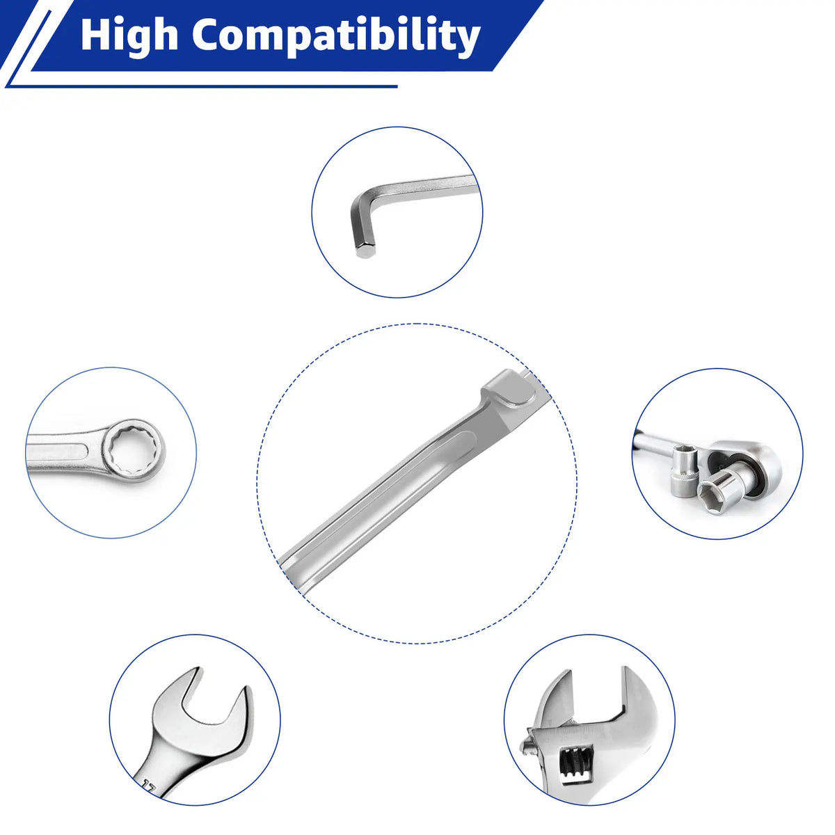Universal 1/2" Drive Wrench Extender Adapter & Tool Bar Set