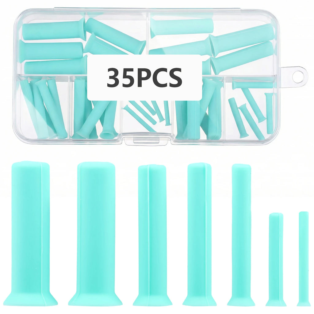 35Pcs Resin Hole Maker Set 2–8mm | No-Drill Silicone Punch Kit Resin Craft Tool Set Nixie Style 1 M