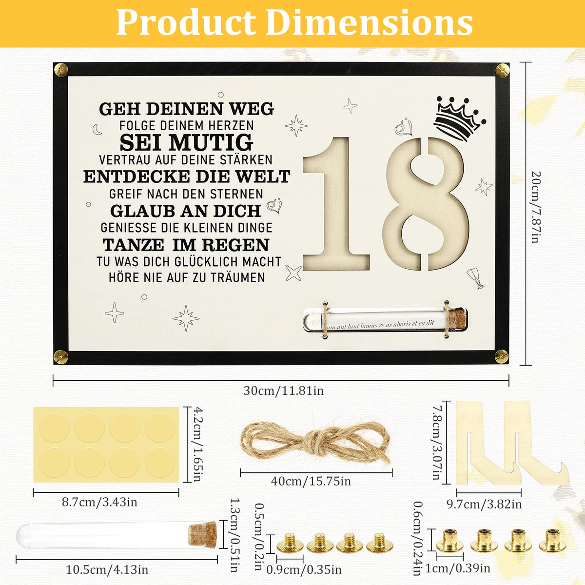 Wooden Money Gift Frame – 18th Birthday Present | Black