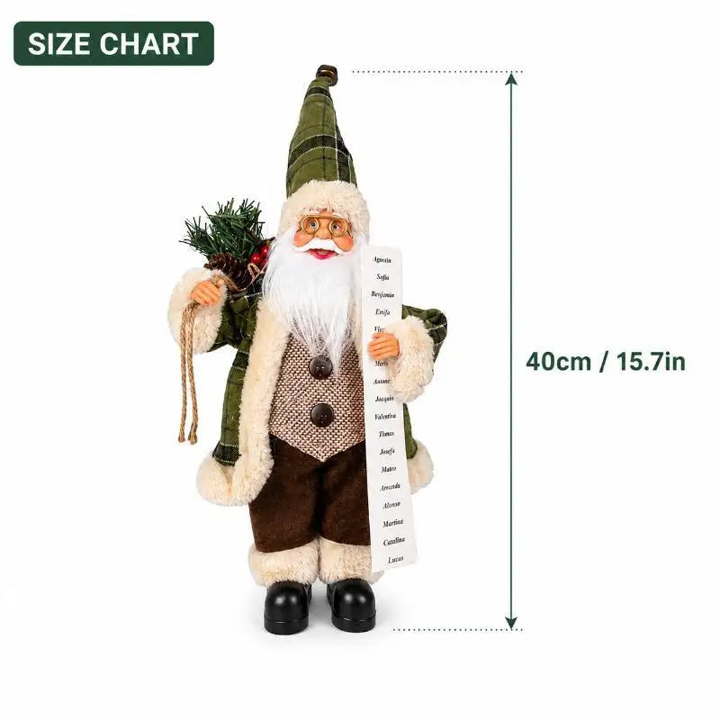 Santa Claus Standing Figurine – Handcrafted Christmas Decor