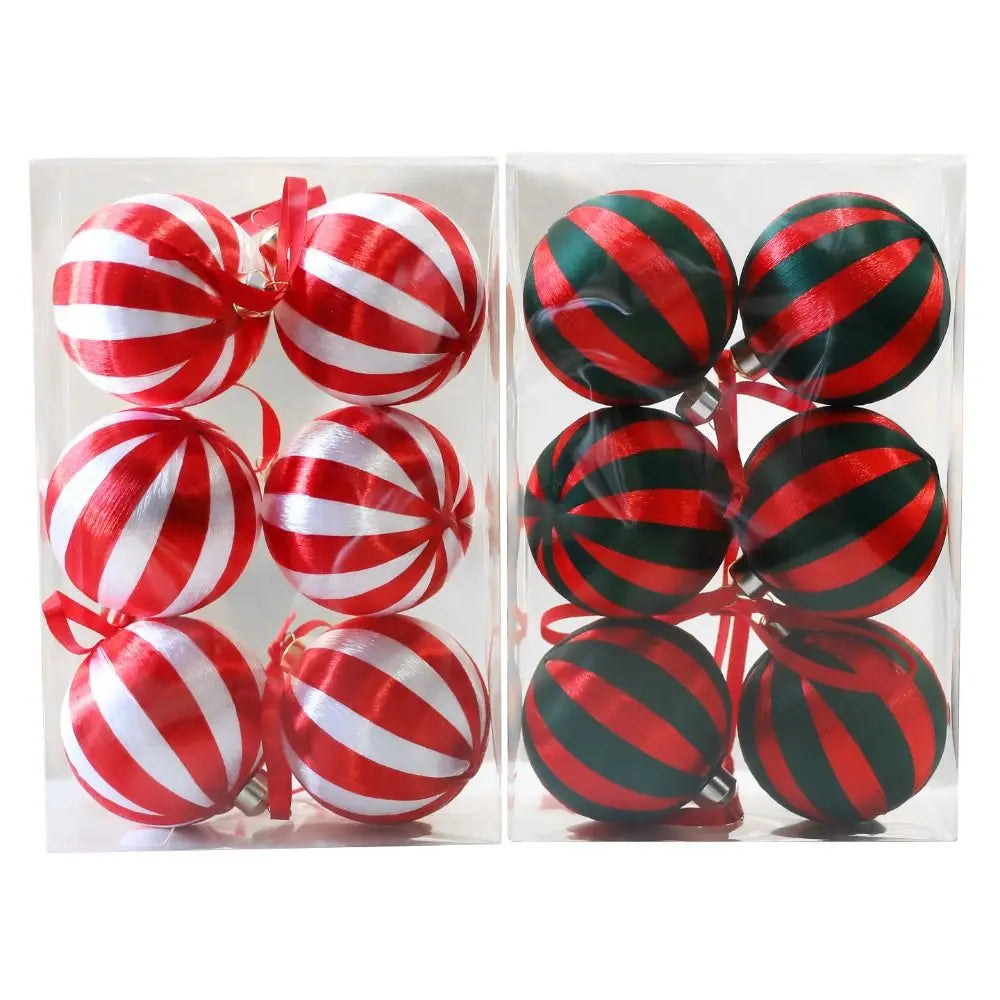 6-Piece Multicolor Christmas Ball Ornaments Set – 8cm Baubles Christmas Ornament Set Nixie