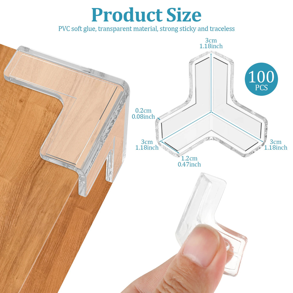 Baby Corner Guards – Transparent PVC Edge Protectors 24/48/100 Pcs Baby Corner Guards Nixie