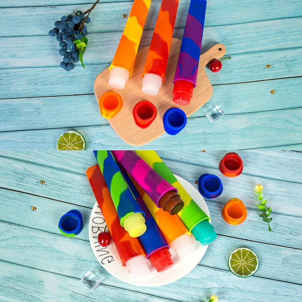 Silicone Popsicle Molds Set of 6 – DIY Ice Lolly Maker Popsicle Mold Set Nixie
