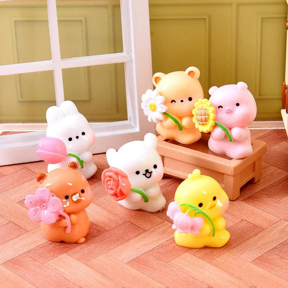 Mini Animal Resin Figurines – Fairy Garden & Cake Decor Set Miniature Figurine Nixie
