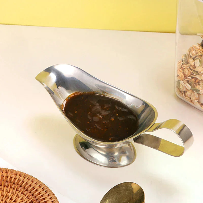 Stainless Steel Dripless Gravy Sauce Boat – 3 oz to 8 oz Gravy Sauce Boat Nixie