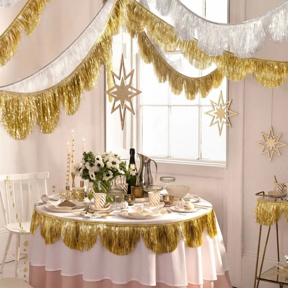 Metallic Foil Fringe Tassel Garland – Multicolor Party Decor Party Fringe Garland Nixie