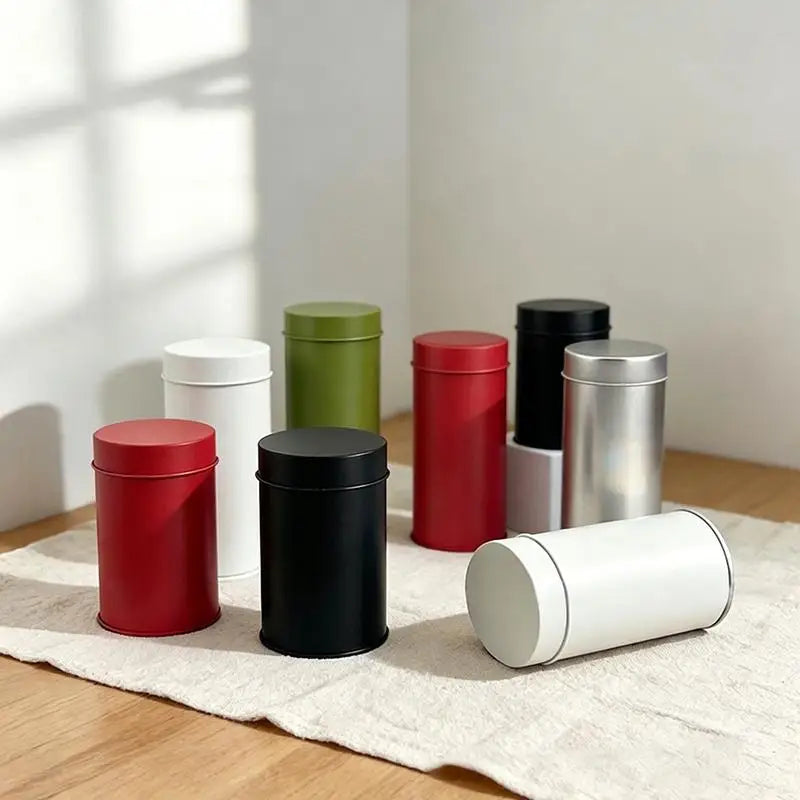 Double Lid Iron Tea Canister – 530ml Food-Safe Metal Tin