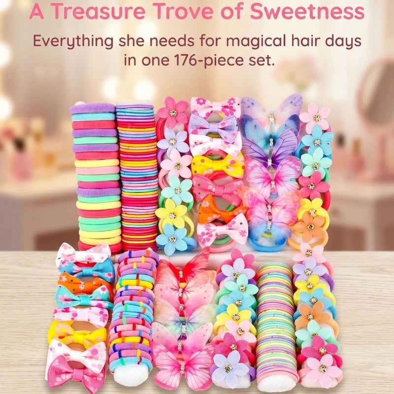 Girls Bow Hair Accessories Set – Colorful Princess Gift Girls Hair Accessories Nixie